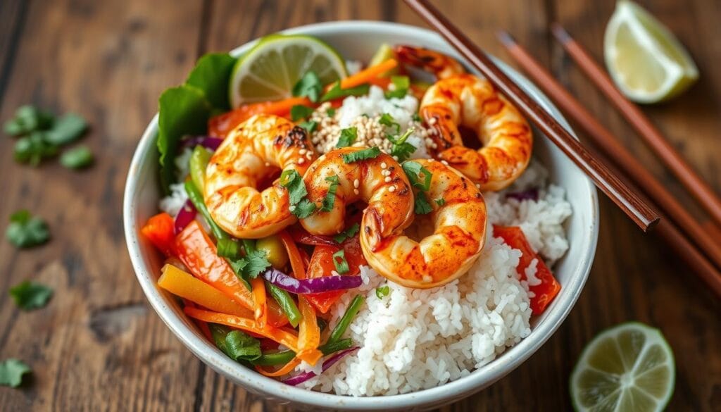 shrimp rice bowl