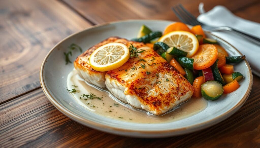 Pan-seared salmon