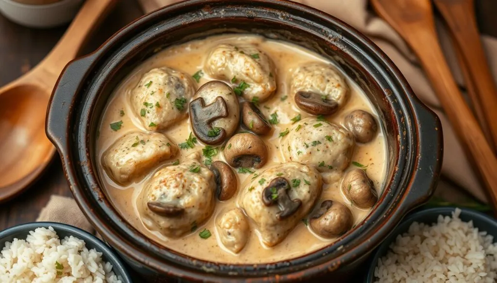 crock pot creamy mushroom chicken