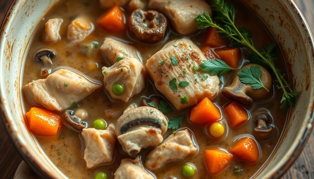 mushroom chicken stew