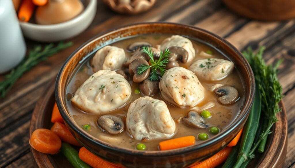 mushroom chicken stew