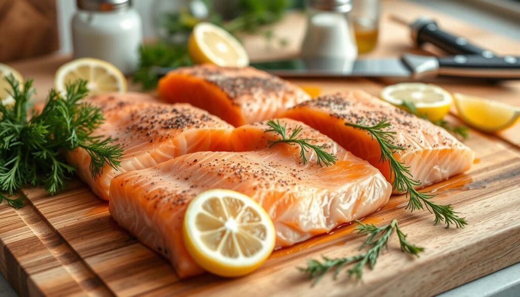 salmon preparation